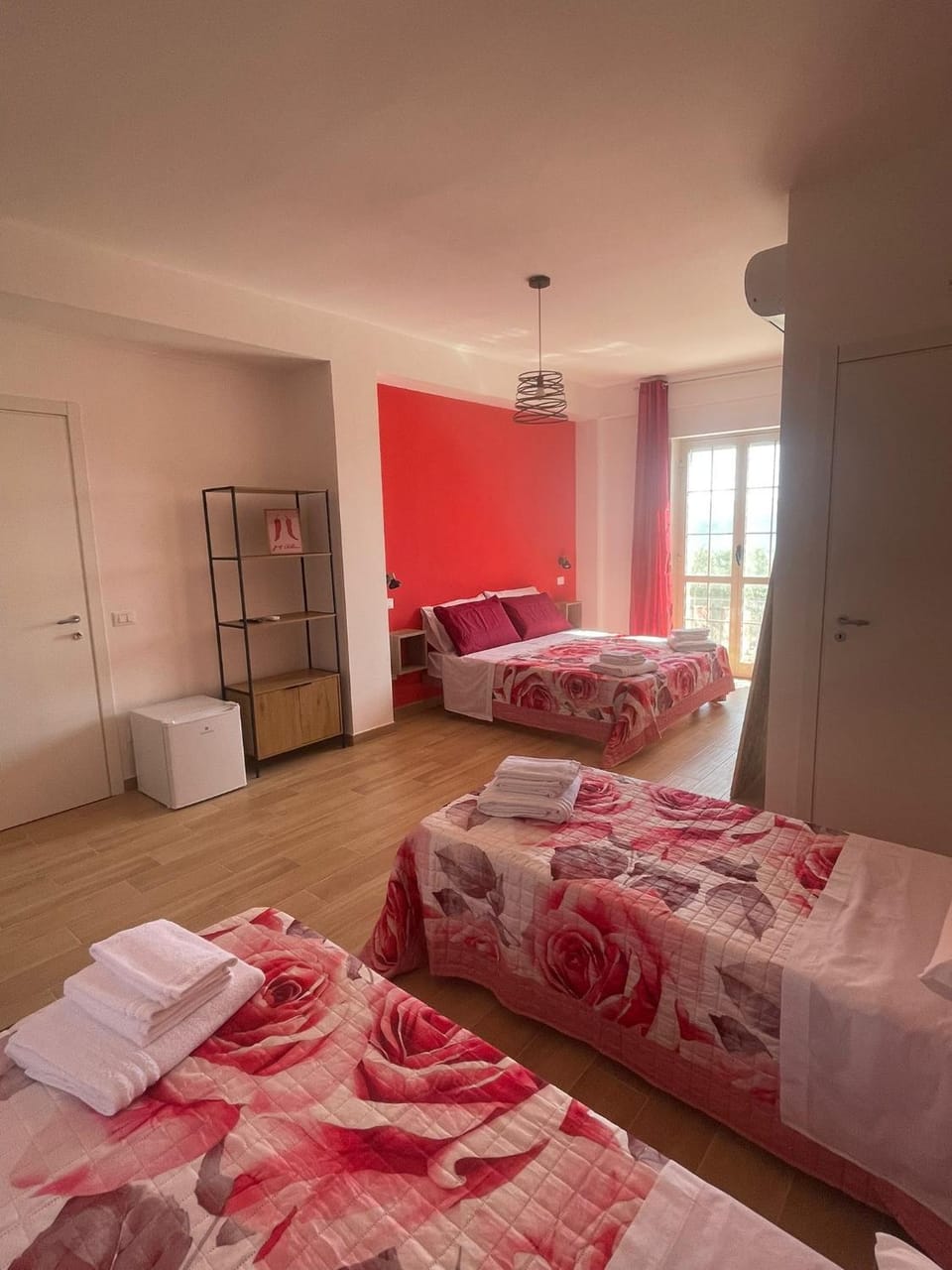 Bed, Photo of the whole room, Bedroom, towels, wardrobe