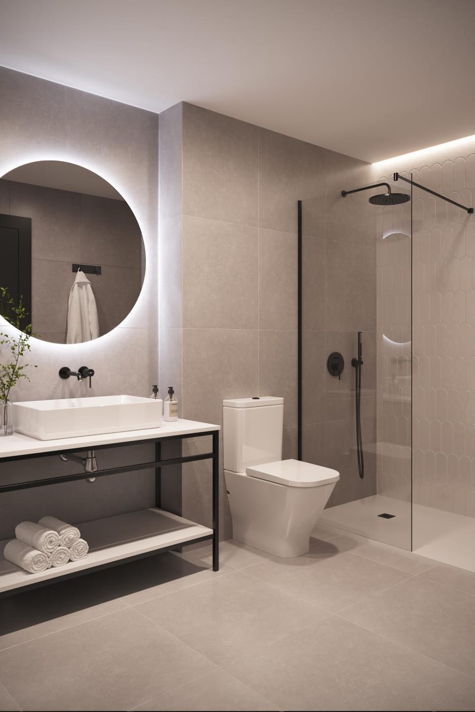 Shower, Toilet, Bathroom, towels