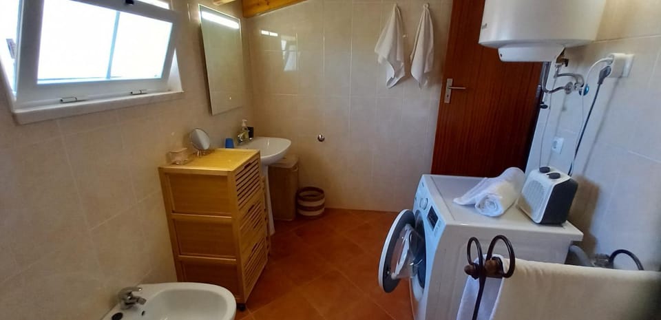 Toilet, Bathroom, hair dryier, heating, washing machine