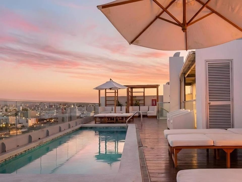 Swimming pool, Swimming pool, Sunset