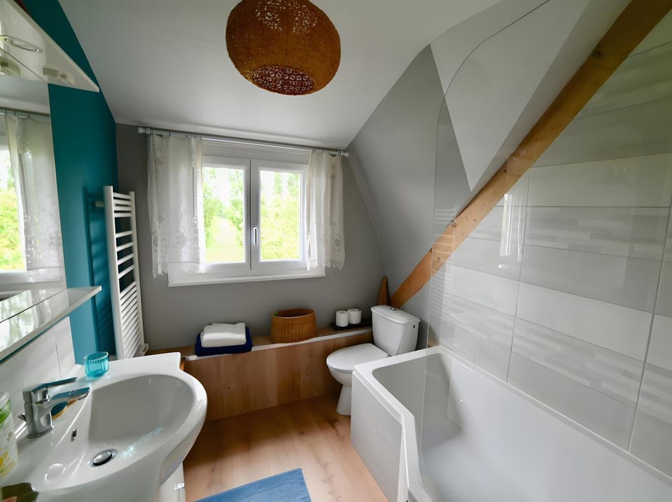 Bathroom, Living room