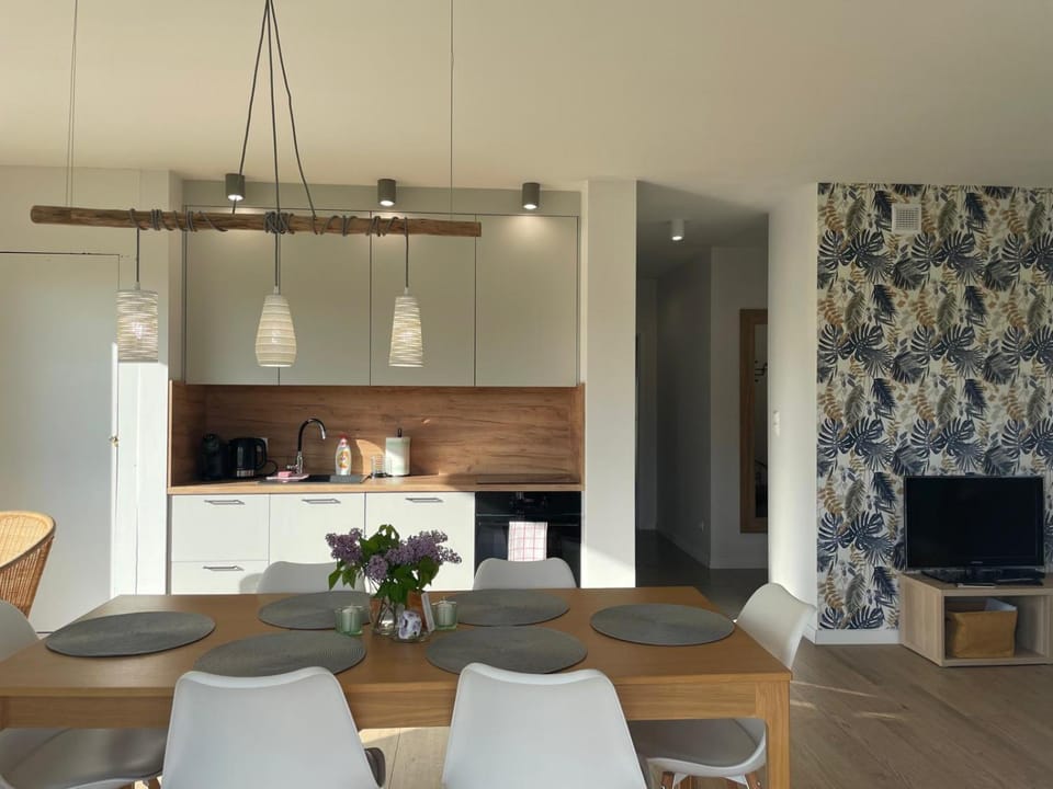 TV and multimedia, Kitchen or kitchenette, Living room, Dining area, stove