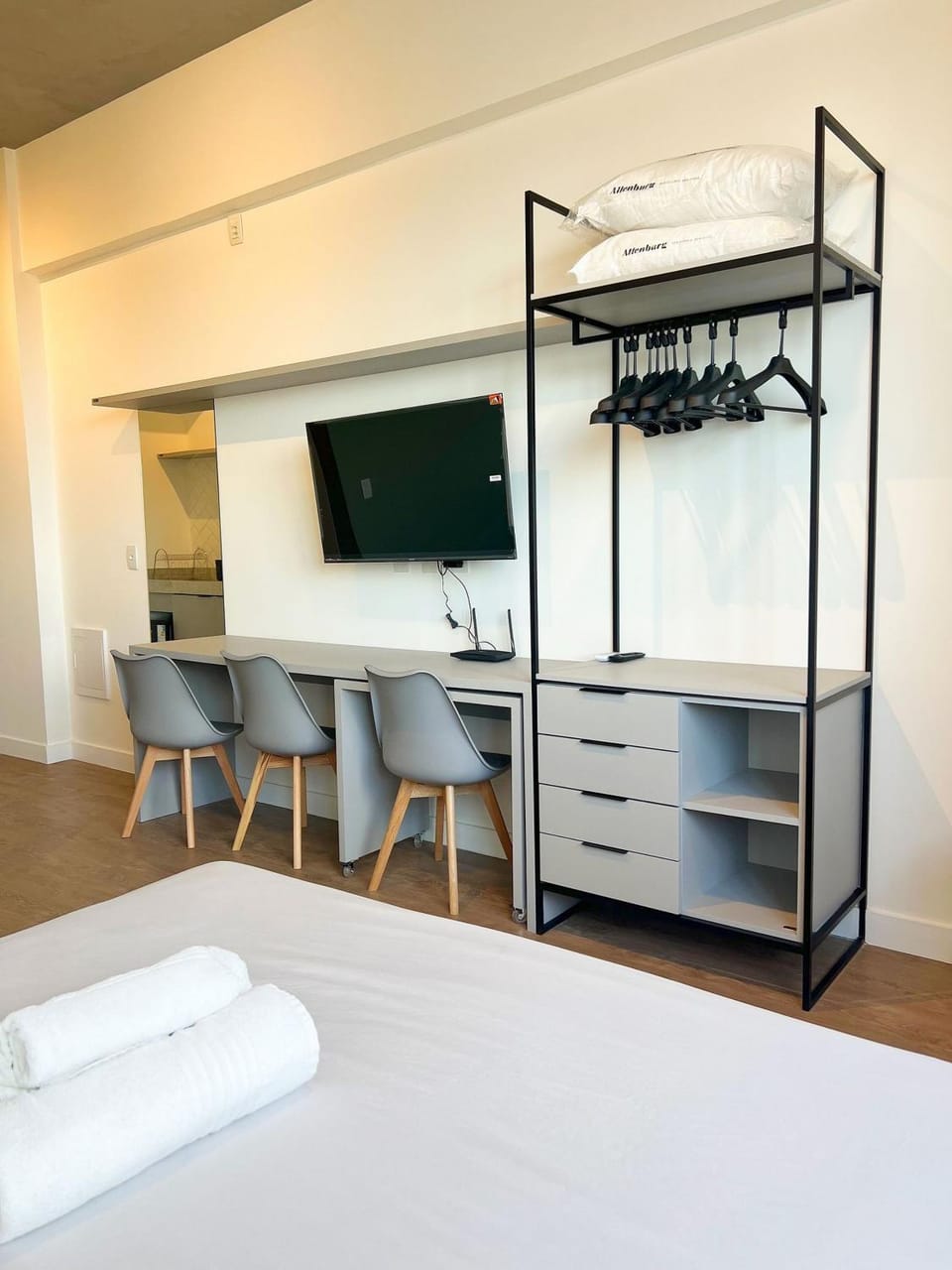 Photo of the whole room, wardrobe