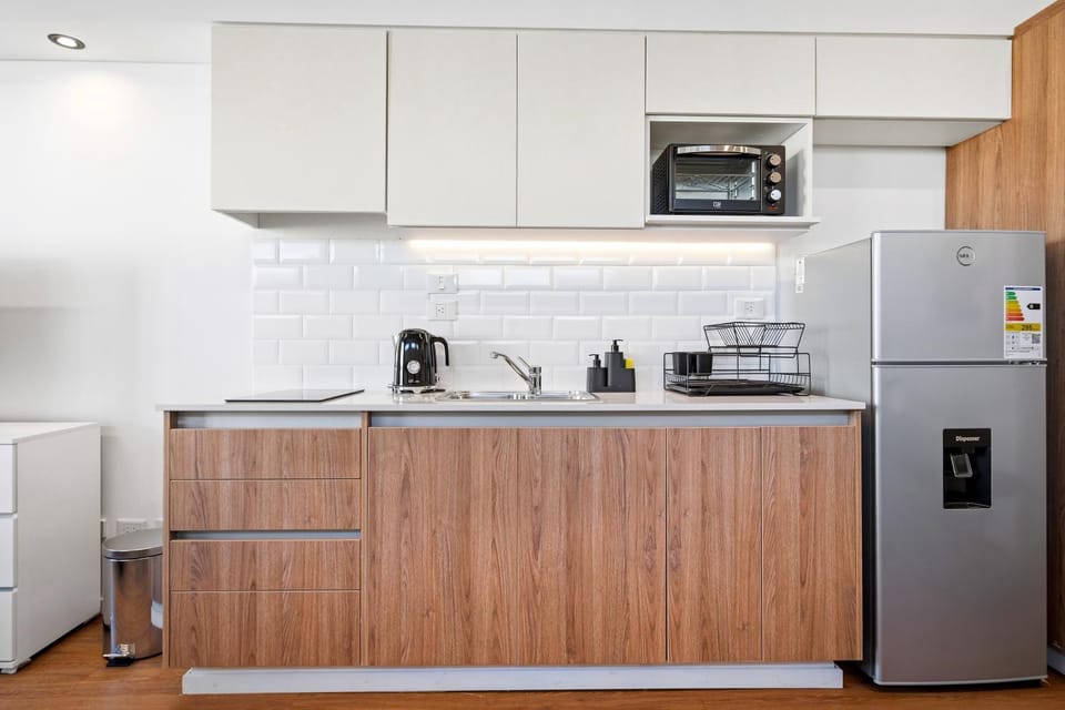 Kitchen or kitchenette, oven, stove