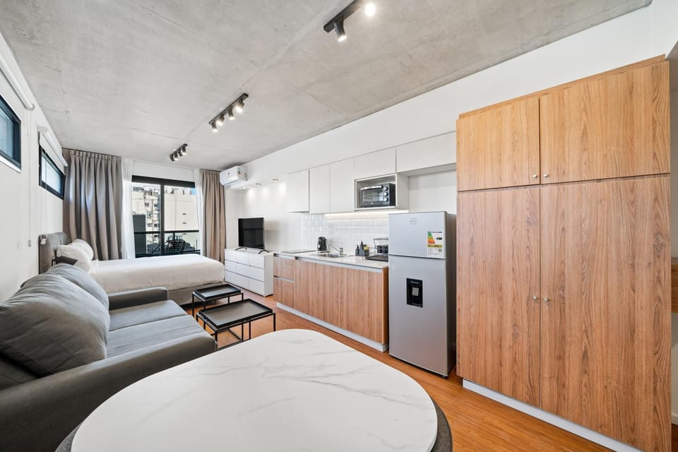 Bed, Kitchen or kitchenette, Seating area, wardrobe