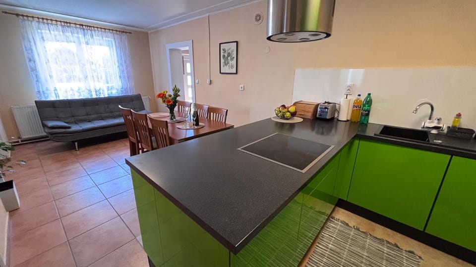 Kitchen or kitchenette, Dining area, stove