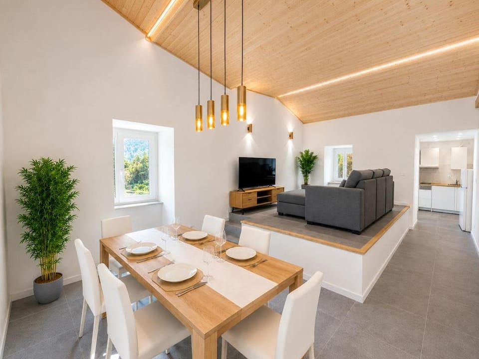 TV and multimedia, Kitchen or kitchenette, Living room, Seating area, Dining area