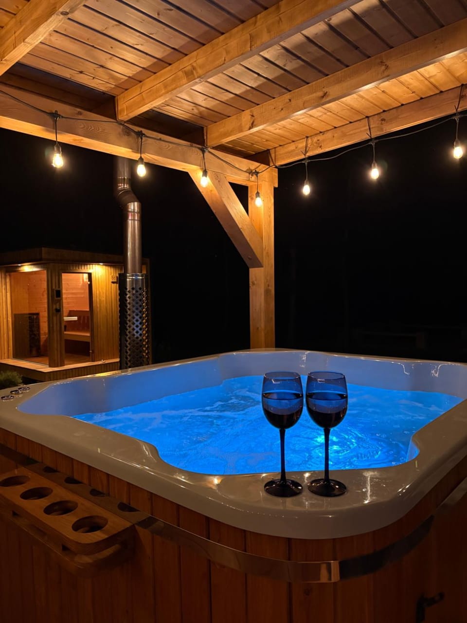 Night, Hot Tub, Pool view, Swimming pool