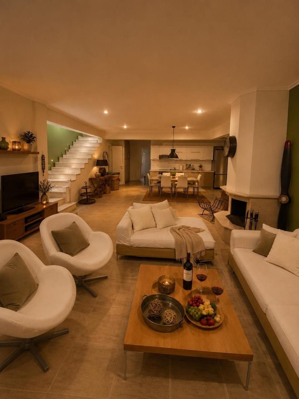 TV and multimedia, Living room, Food and drinks, Seating area, Food