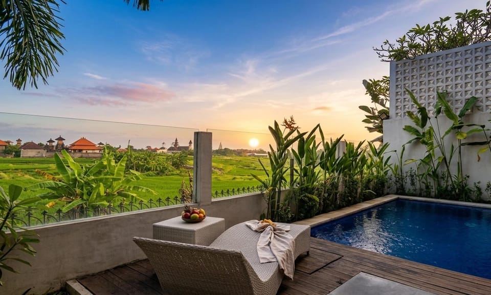 Natural landscape, Garden, Pool view, Swimming pool