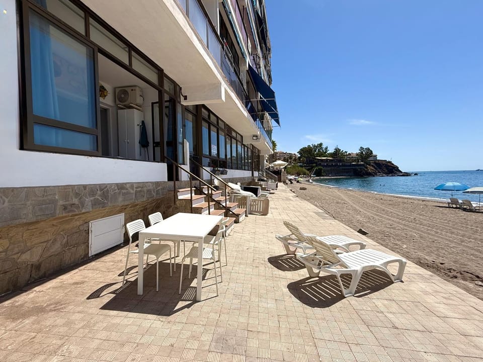 Property building, Beach, sunbed