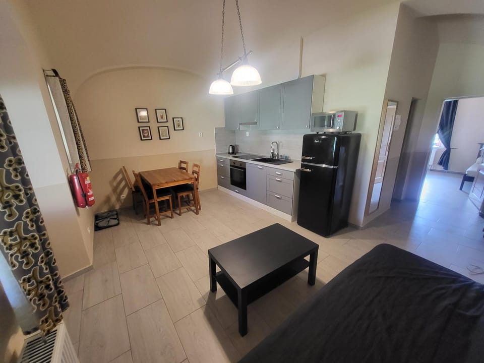 Kitchen or kitchenette, Dining area, stove