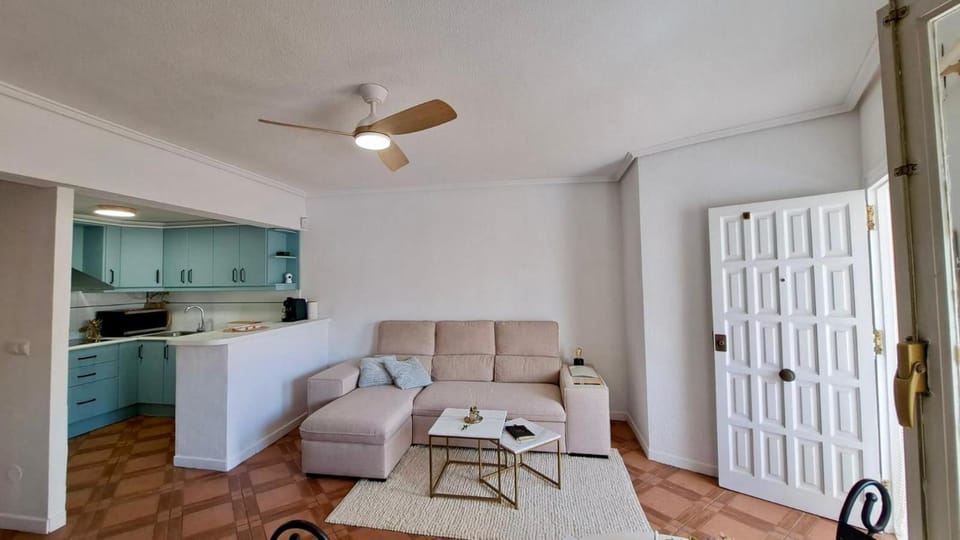 Living room, kitchen
