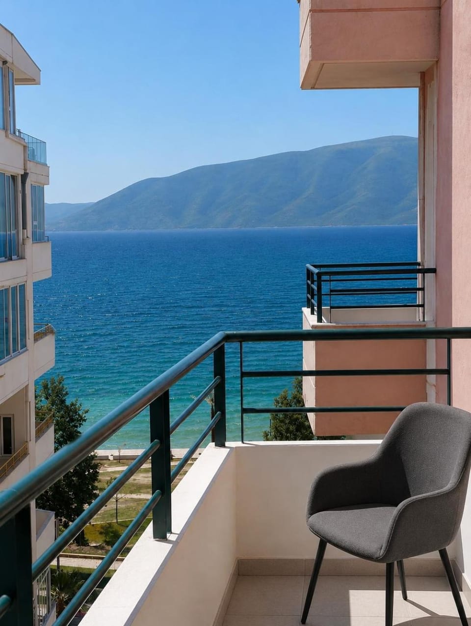 Azure Coast Seaside Apartment Grey Apartment in Vlorë