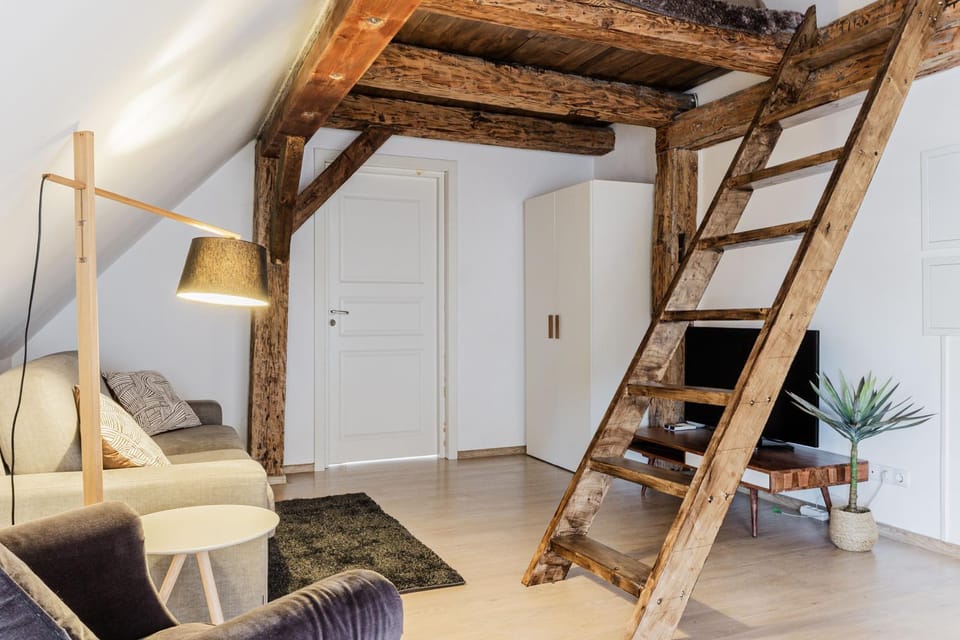 Charming Riga Loft with Historic Beams, Sleeps 6 Apartment in Riga