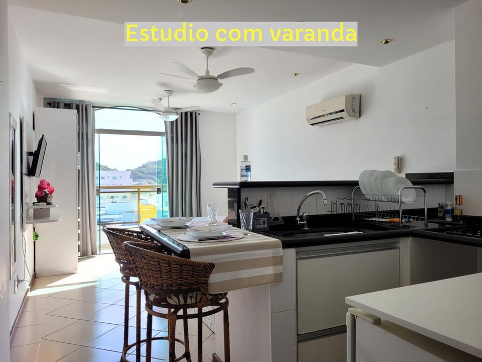 Balcony/Terrace, Kitchen or kitchenette, Photo of the whole room, Dining area, fireplace, microwave, oven, stove, wardrobe, air conditioner