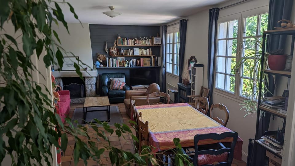 Library, TV and multimedia, Living room, Seating area, Dining area