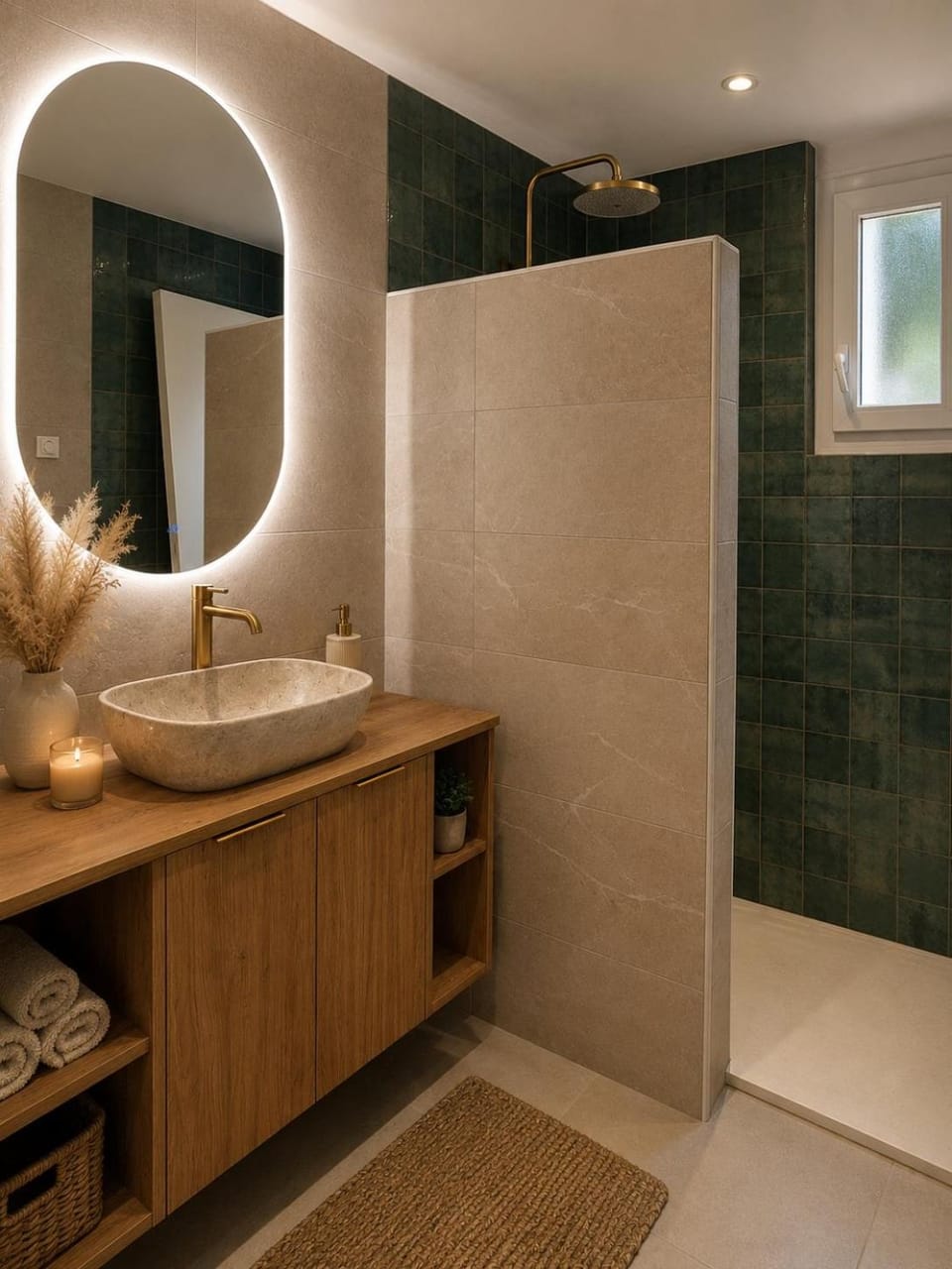 Shower, Bathroom, towels
