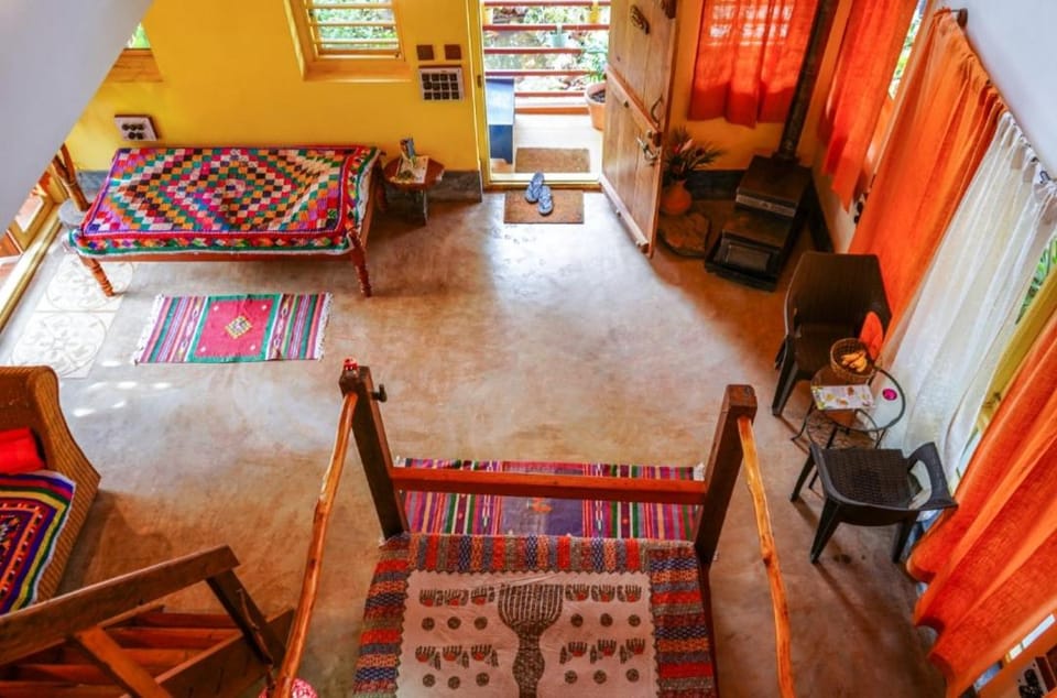 Bed, Living room, Seating area, Bedroom
