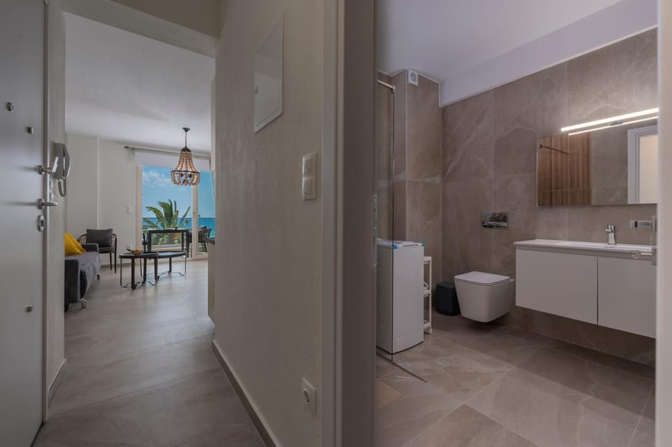 White Pearl Beach Front Apartment in Halkidiki