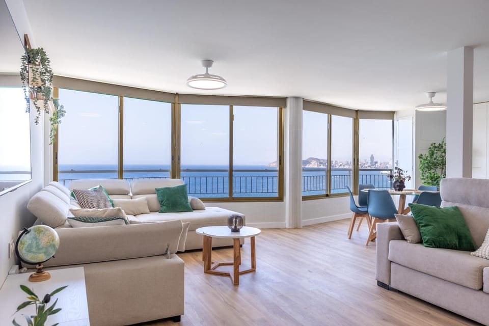 Living room, Seating area, Sea view