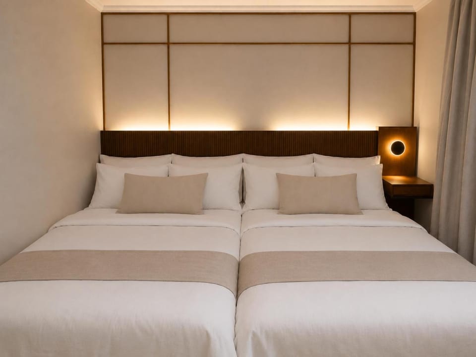 Bed, Bedroom, air conditioner