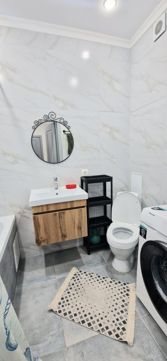 Toilet, Bathroom, washing machine
