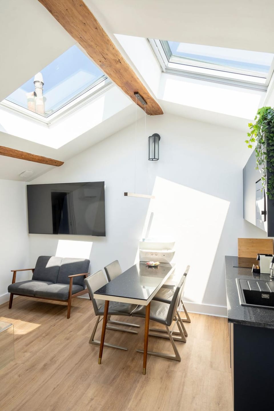 TV and multimedia, Coffee/tea facilities, Living room, Seating area, Dining area, dishwasher, microwave, stove, kitchen