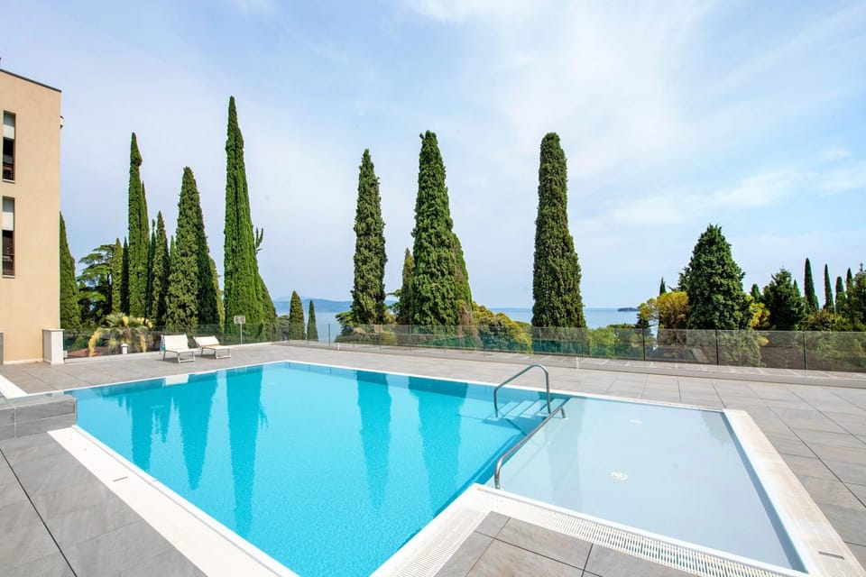 Property building, Living room, Swimming pool