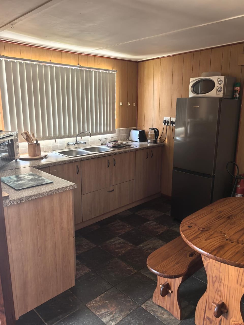Kitchen or kitchenette, toaster