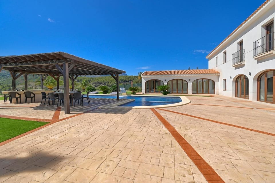 Property building, Living room, Swimming pool