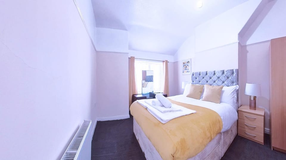 Bed, Photo of the whole room, Bedroom, towels, wardrobe