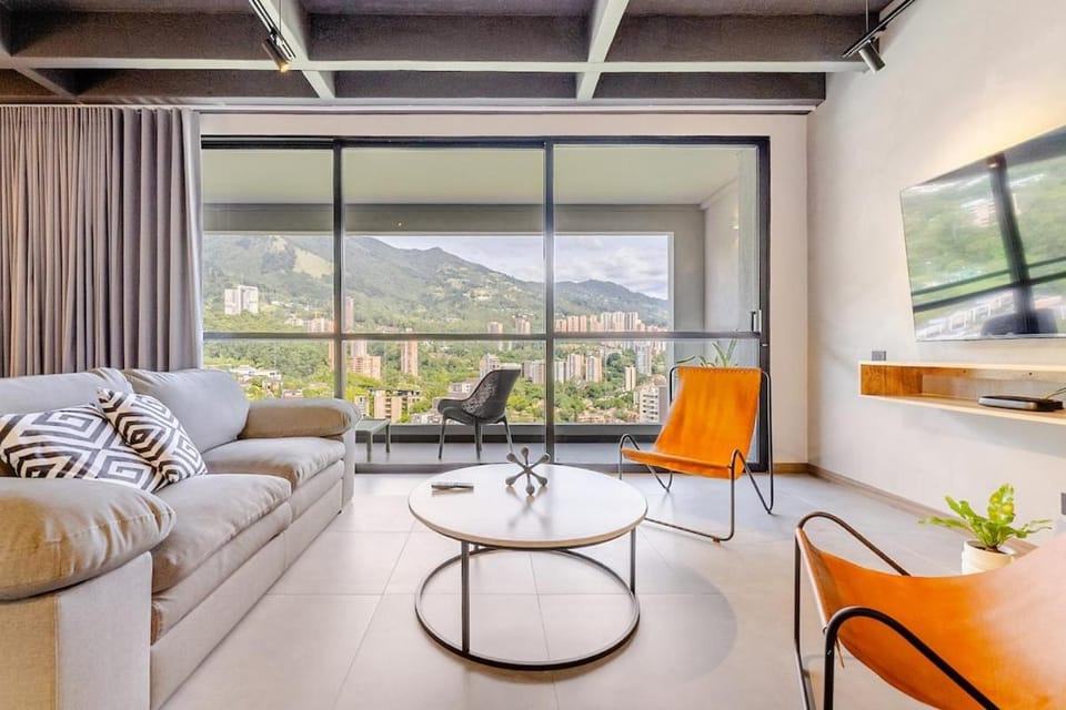 Natural landscape, Living room, Mountain view