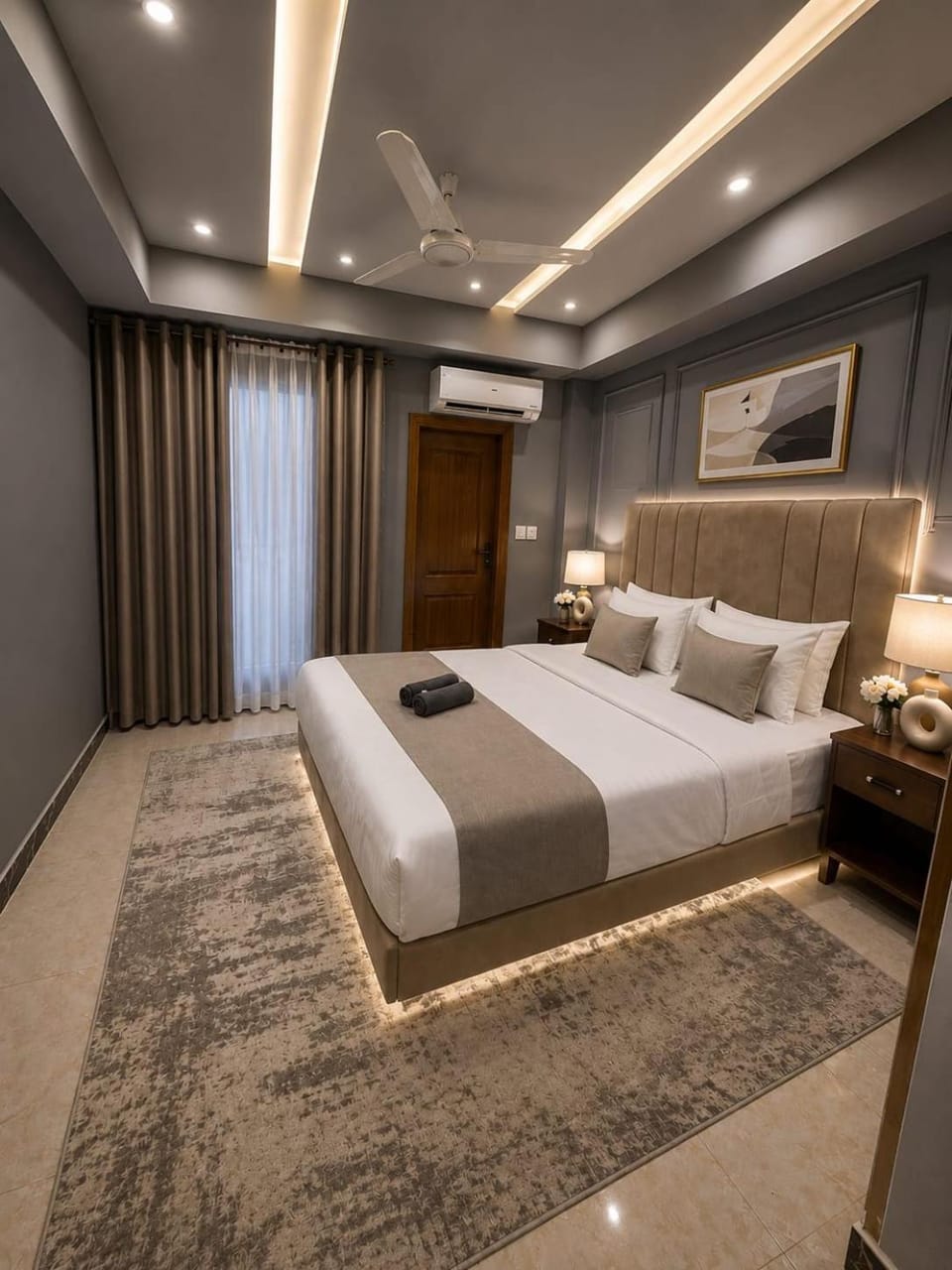 Bed, Living room, Photo of the whole room, Seating area, Bedroom, wardrobe