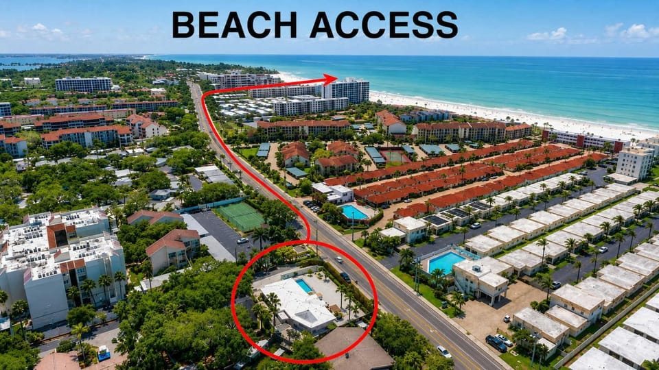 Siesta Beach Getaway with Heated Pool House in Siesta Beach