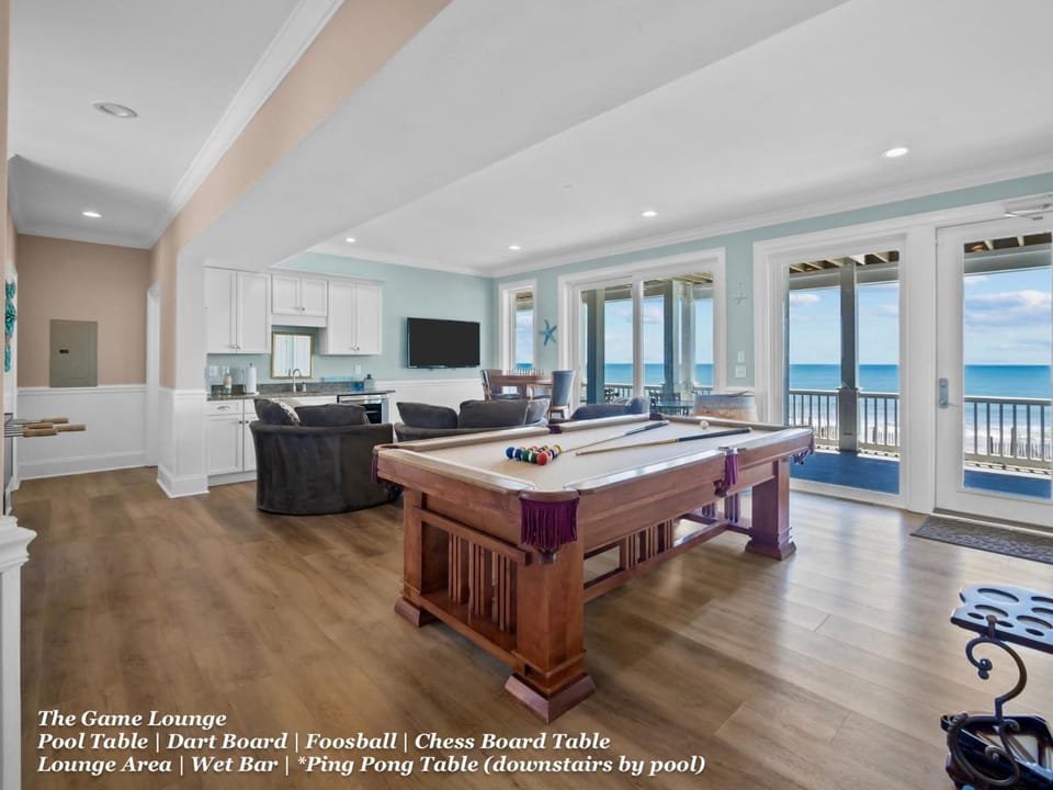 Blue Haven, 10 Bdrm, Oceanfront, Pool, Hot Tub, Game Room House in North Topsail Beach