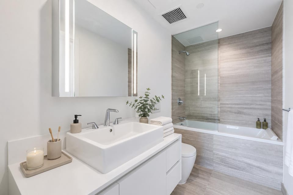 Shower, Bathroom, Bath, towels