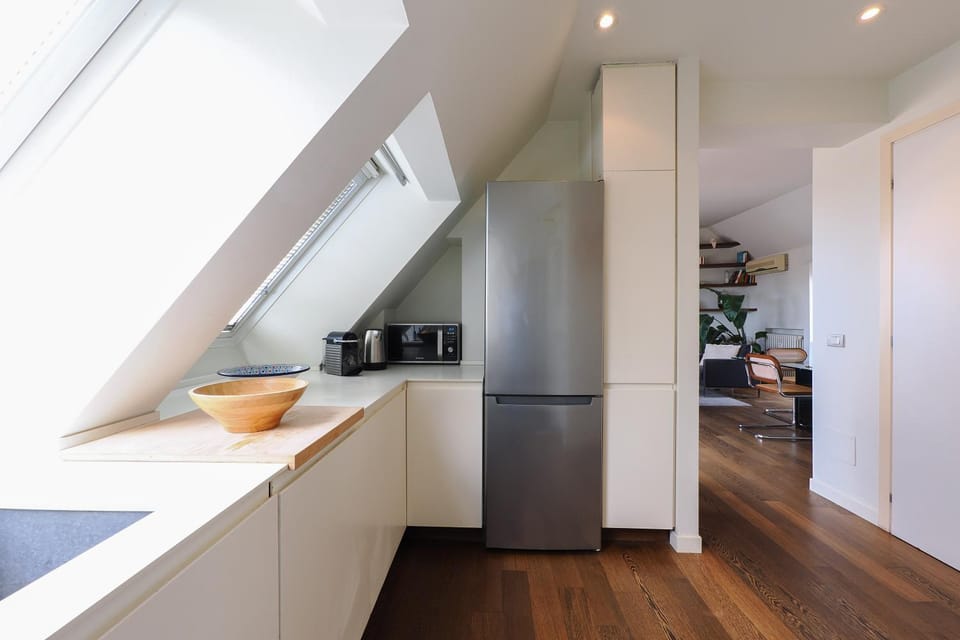 Kitchen or kitchenette, oven, stove