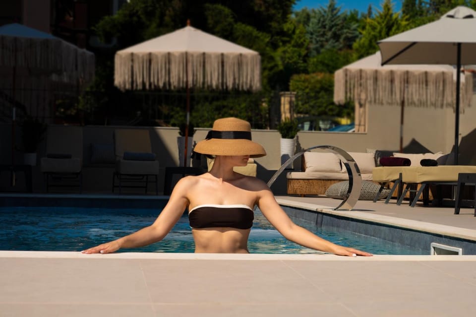 Swimming pool, Swimming pool, Sunset, furniture, sunbed, sunbed