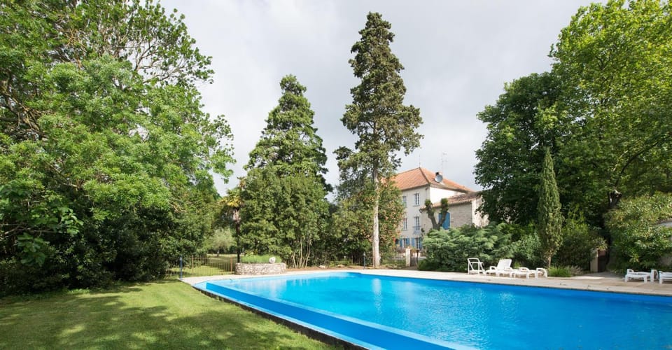 Property building, Living room, Swimming pool
