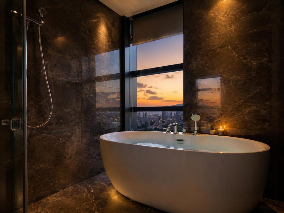 Shower, Natural landscape, Hot Tub, Bathroom, Bath