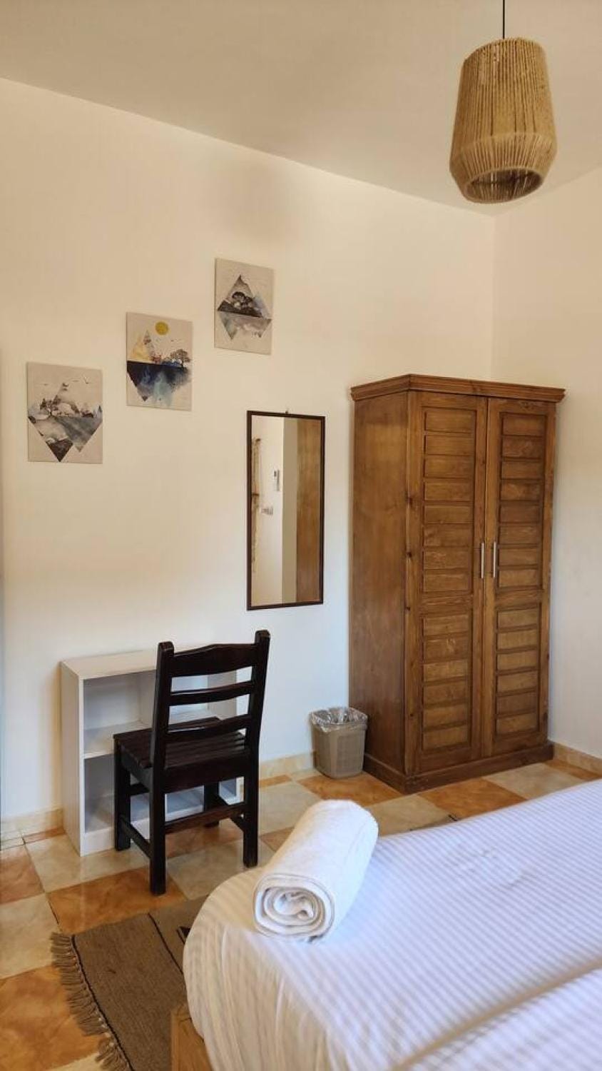 Bed, Photo of the whole room, Bedroom, towels, wardrobe