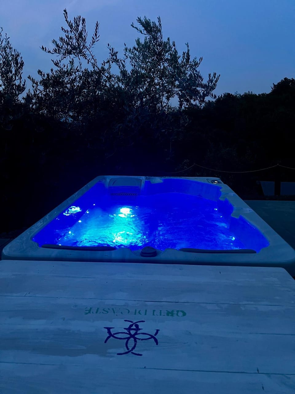 Night, Natural landscape, Hot Tub, Open Air Bath