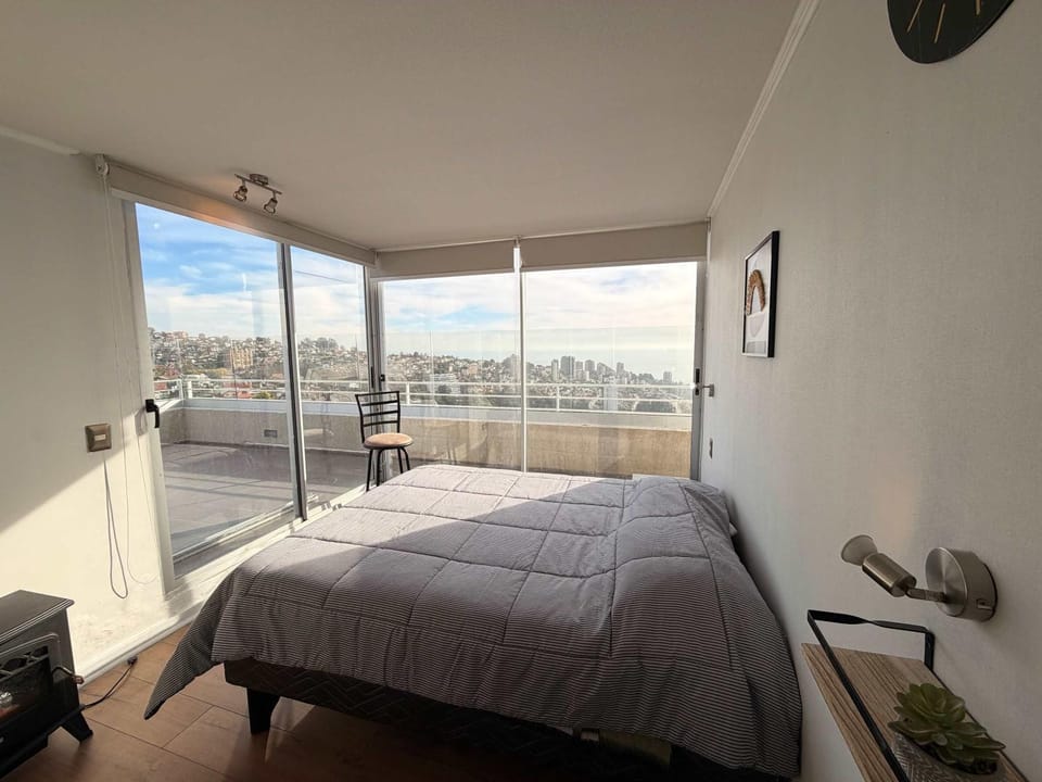 Large terrace and views in Jardin del Mar Apartment in Vina del Mar