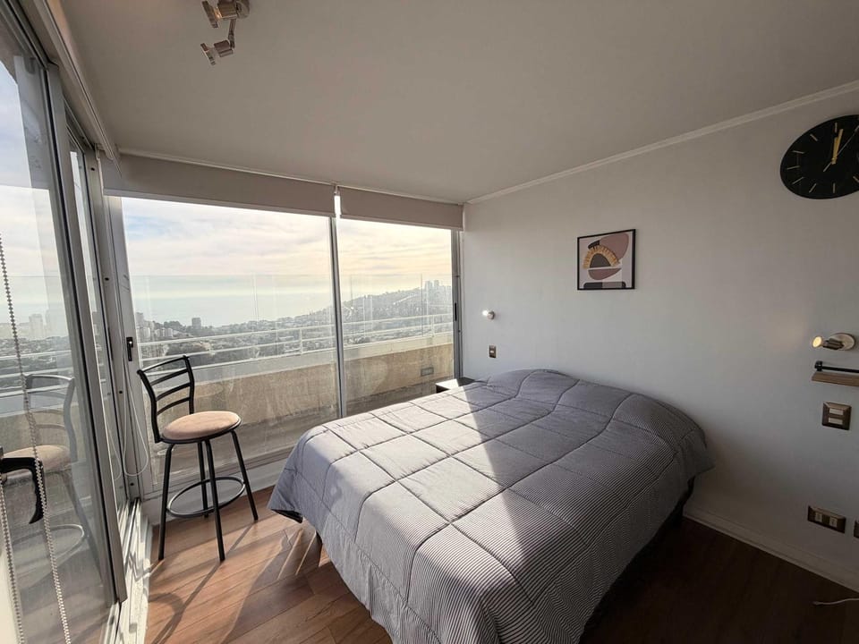 Large terrace and views in Jardin del Mar Apartment in Vina del Mar