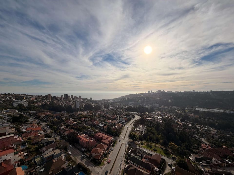 Large terrace and views in Jardin del Mar Apartment in Vina del Mar