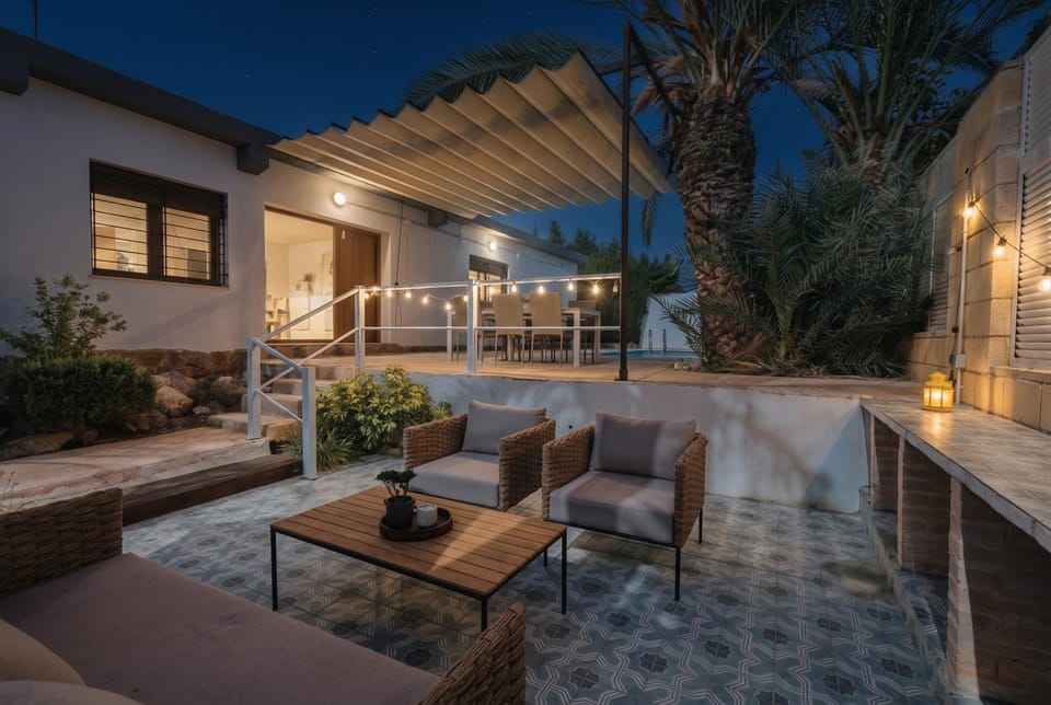 Night, Garden, Balcony/Terrace