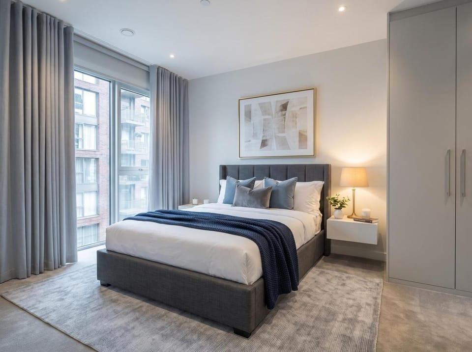 High Floor 2BR · Pool, Gym & Concierge · Battersea Apartment in London