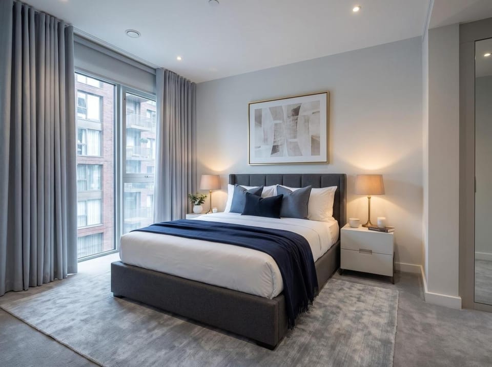 High Floor 2BR · Pool, Gym & Concierge · Battersea Apartment in London