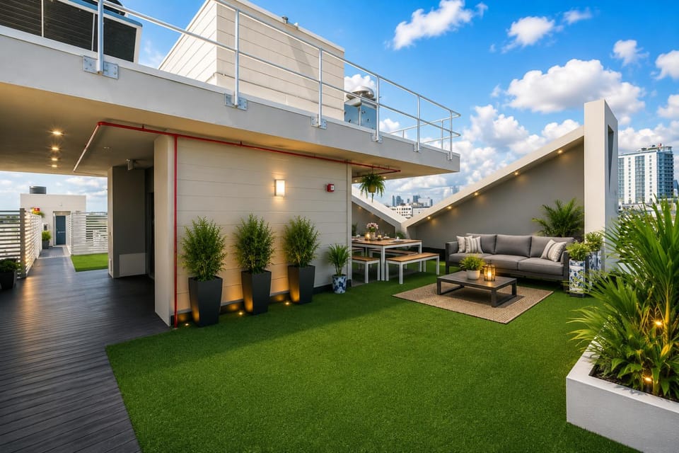 Coastal Oasis • Sleeps 11 • Rooftop + Pool • Beach Apartment in Hollywood